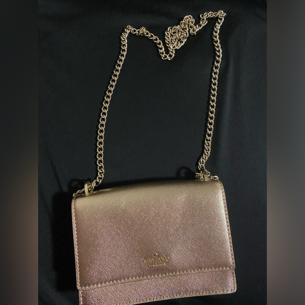 Kate Spade Metallic Gold crossbody chain bag